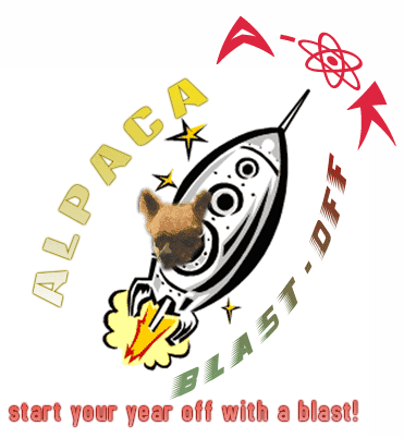 Original A-OK Alpaca Blast-Off Logo