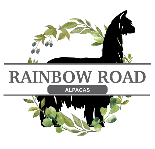 Rainbow Road Alpacas Logo