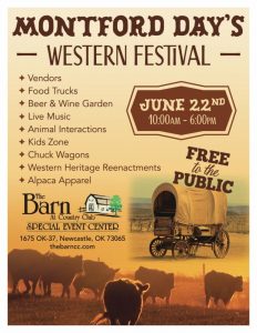 Montford Day's Western Festival
June 22nd, 10 AM - 6 PM