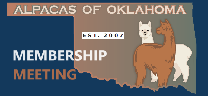 Alpacas of Oklahoma Membership Meeting Logo