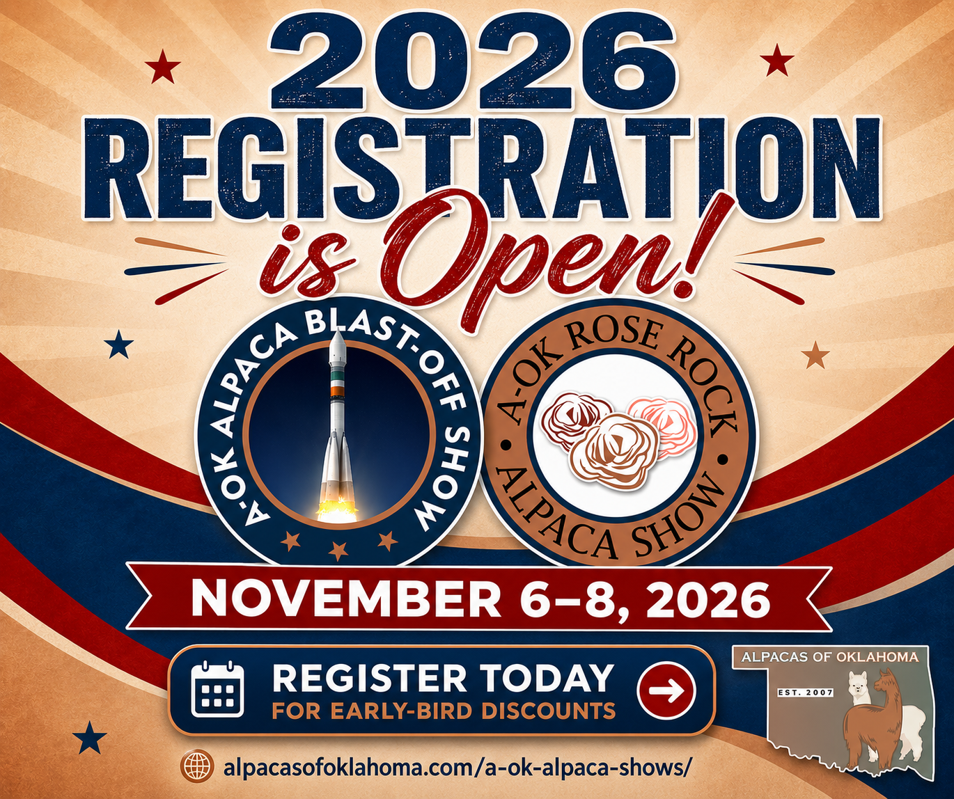 2026 A-OK Alpaca Shows Registration is Open!