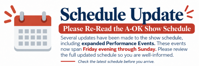 A-OK Show Schedule Update