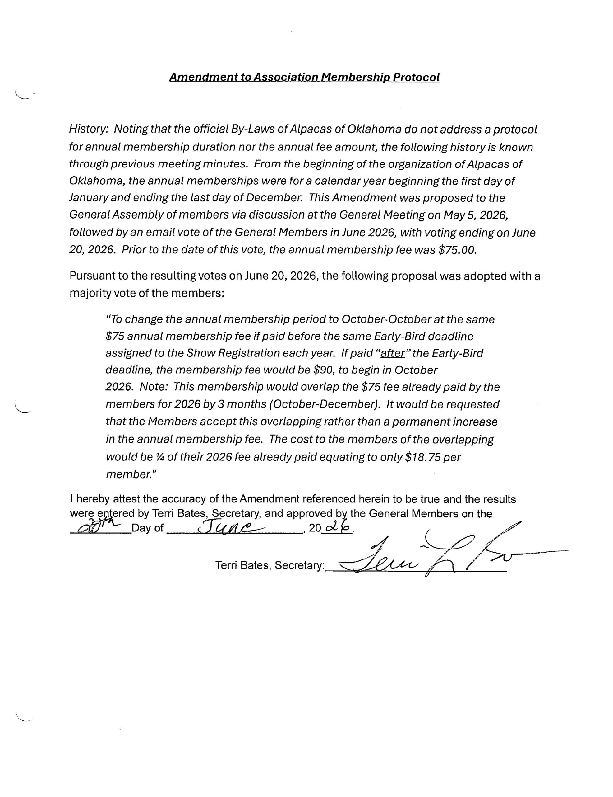 Amendment to Association Membership Protocol June 2026 signed